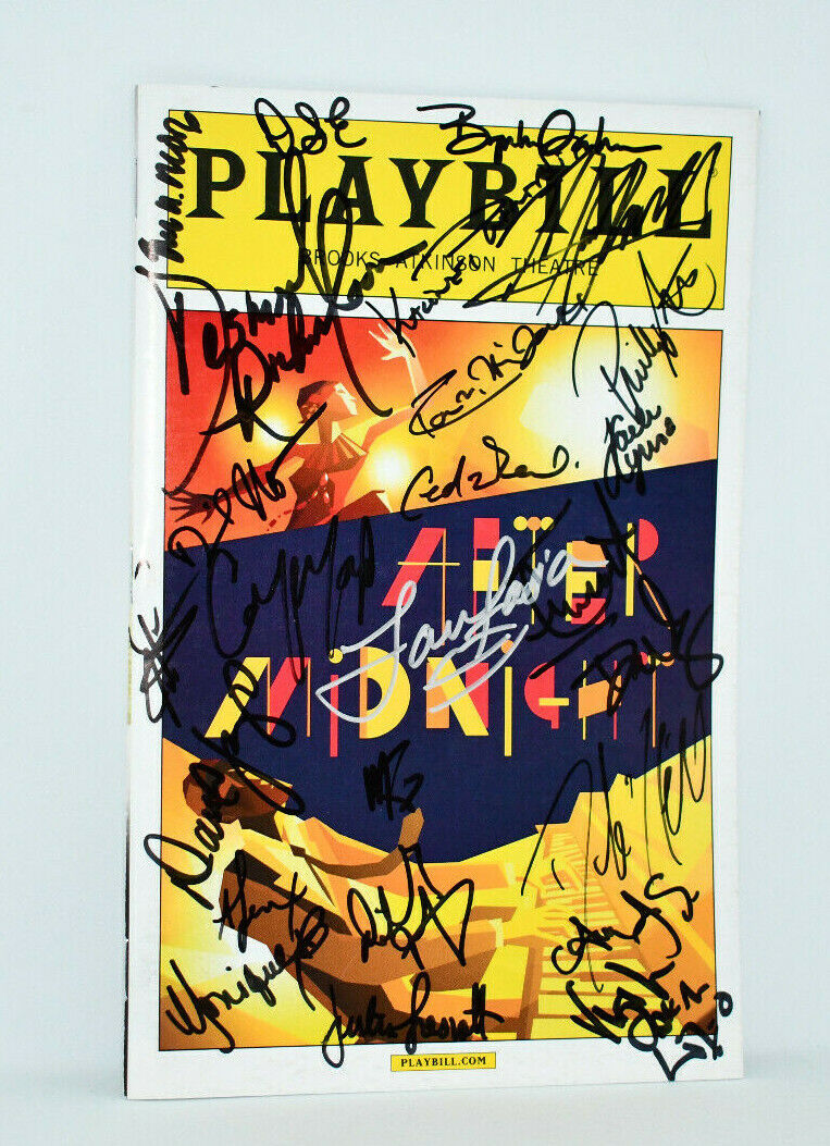 Cast Autographed Signed After Midnight Theatre Playbill!