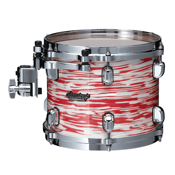 Tama Starclassic Maple 8" Diameter X 7" Deep Mounted Tom/red & White Oyster