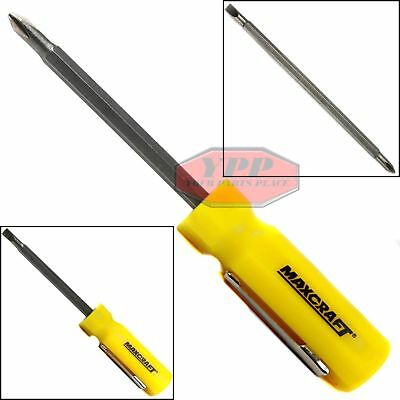 Maxcraft 2-in-1 Pocket Clip Screwdrive Phillips And Flat Head Yellow