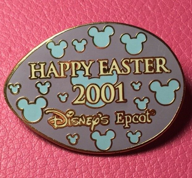 Disney Pin - Wdw Easter Egg Hunt 2001 Disney's Epcot Lavender And Blue Egg Le