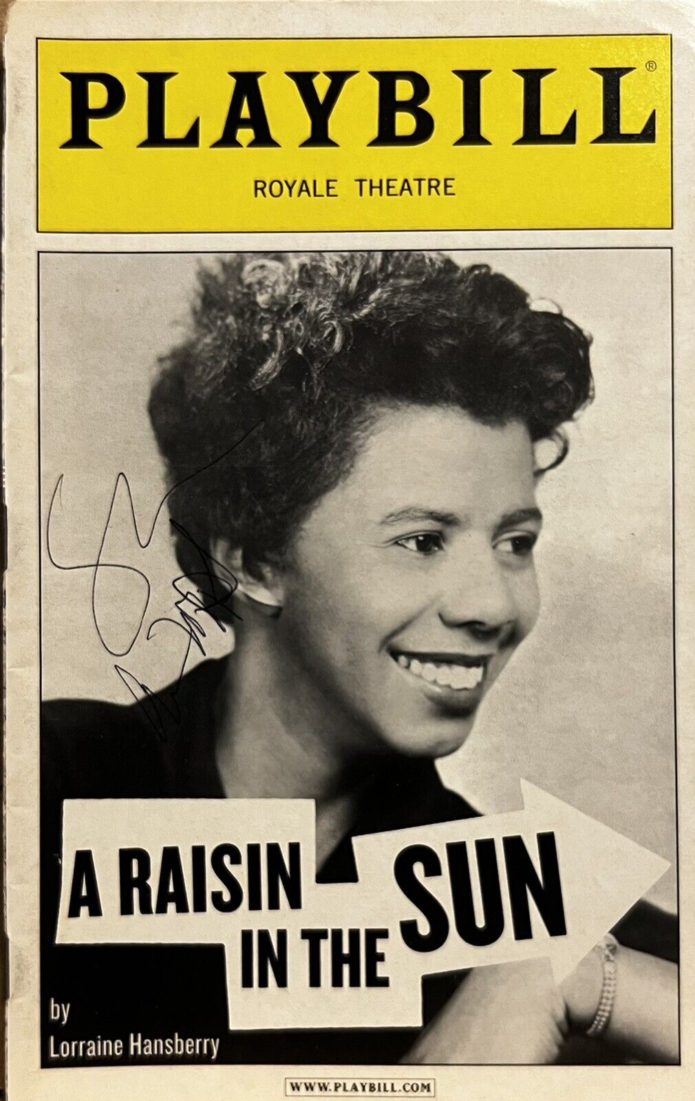 Audra Mcdonald, Sanaa Lathan Signed A Raisin In The Sun￼ Broadway Playbill