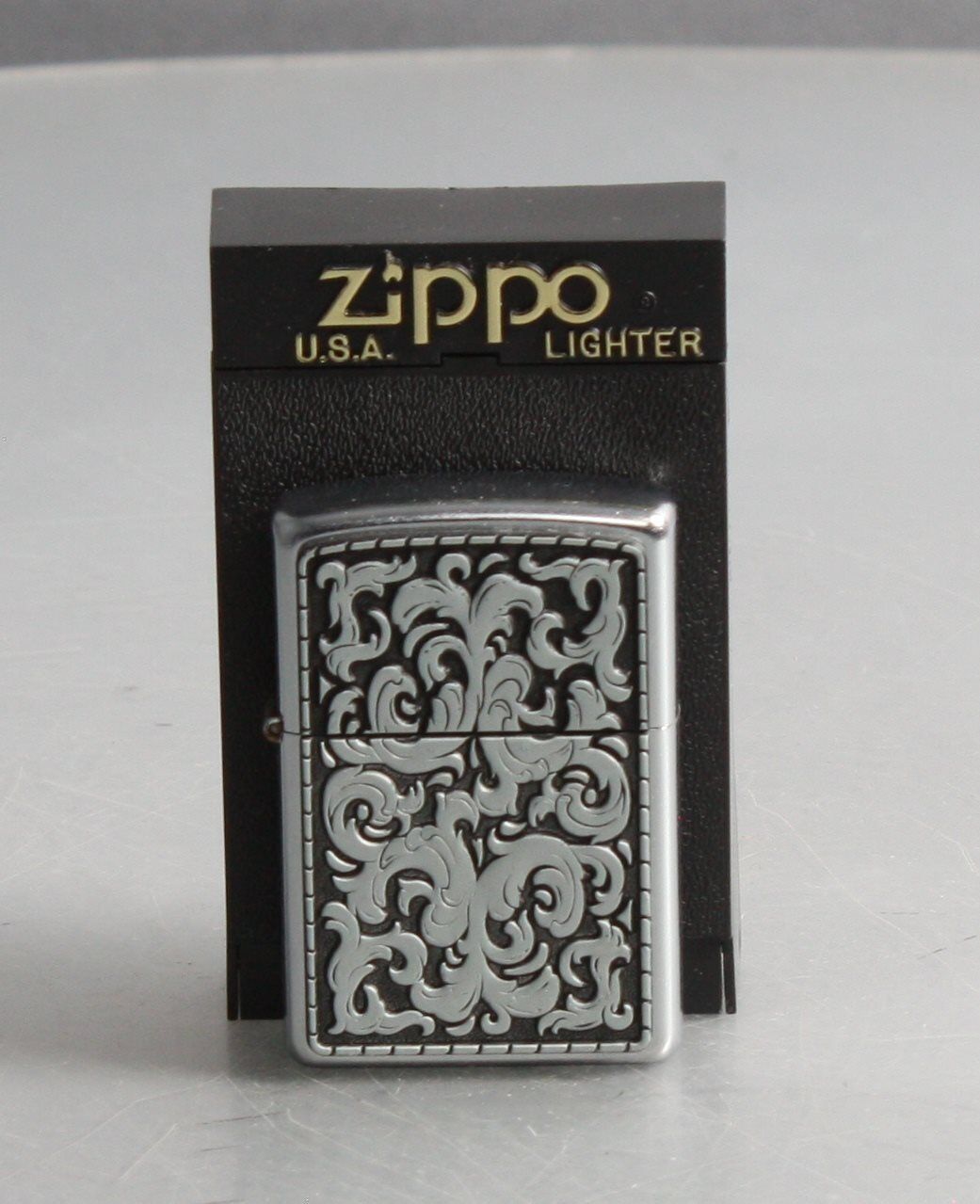 Zippo Engraved Smokey Swirls Lighter Ex