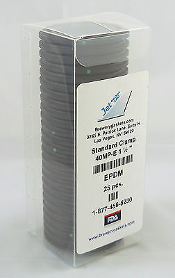 Box Of 25 Tri Clamp Gaskets Epdm 1.5" Fda/3a Hot Water