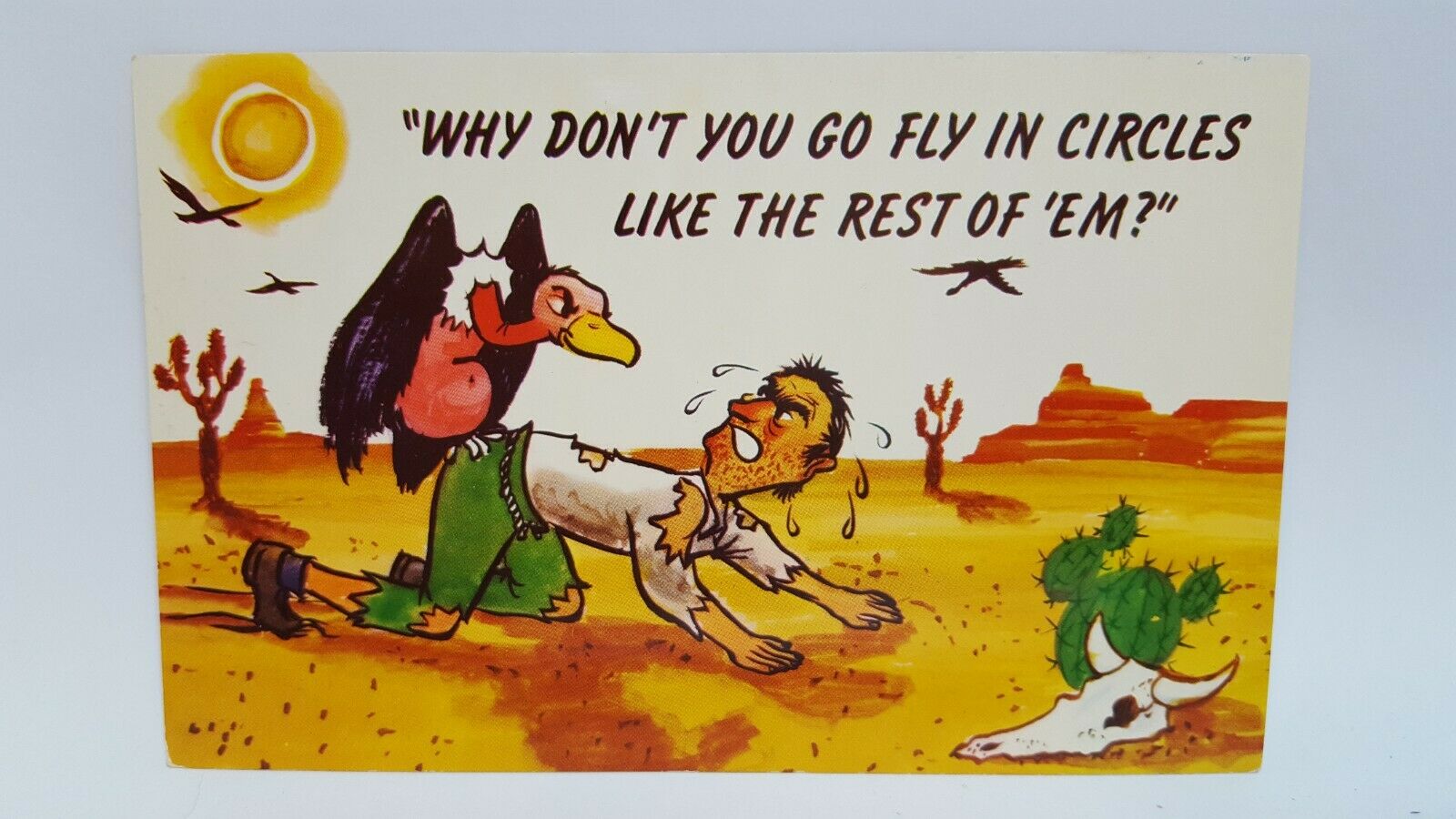 Why Don't You Go Fly In Circles Like The Rest Of Em? Vintage Vulture Postcard A5