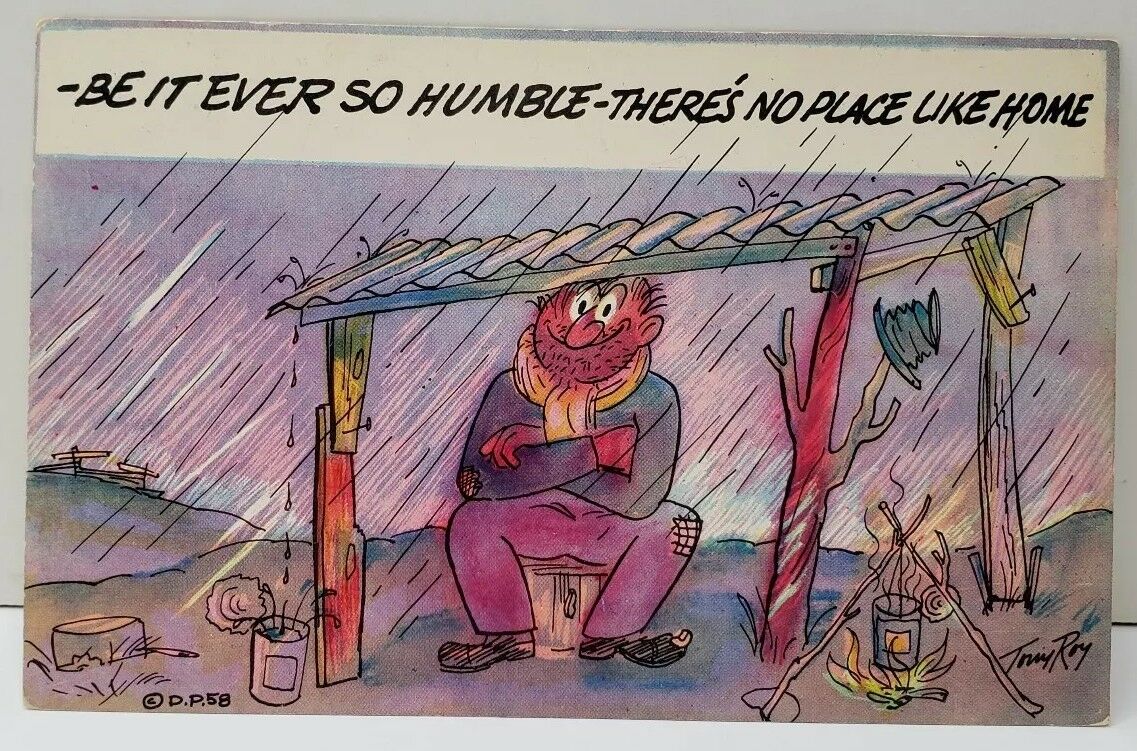 Comic Be It Ever So Humble - There's No Place Like Home Tony Roy Postcard A4