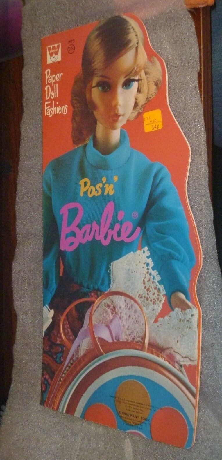 Unused Pos'n' Barbie Paper Doll Fashion~*~mattel 1975 By Whitman~*~paper Doll