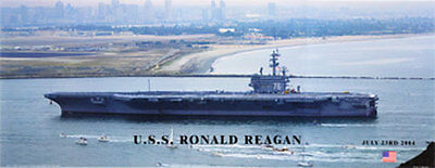 Uss Ronald Reagan Us Navy Aircraft Carrier San Diego Home Coming Poster  #15