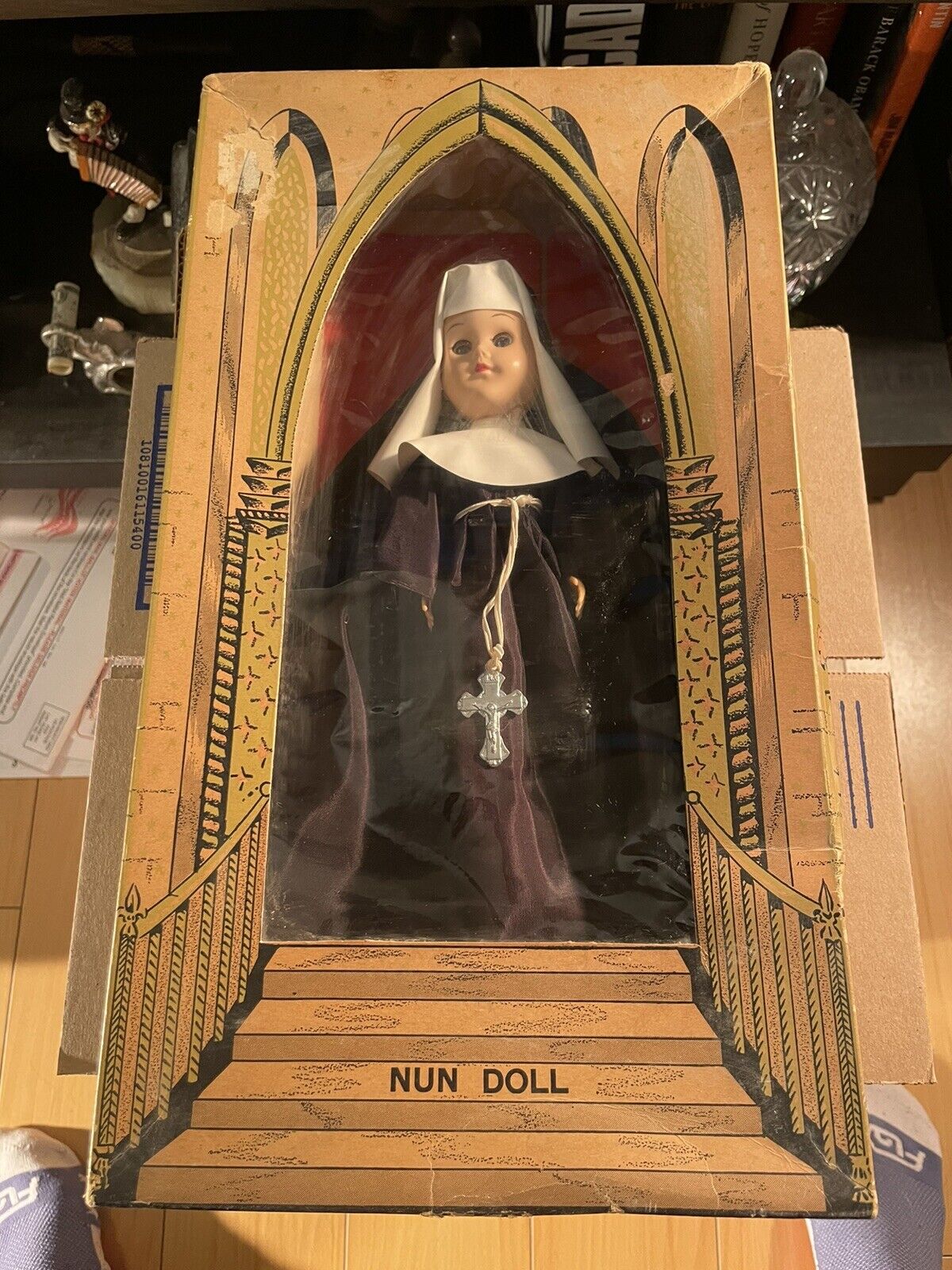 Vintage 1960s Catholic Nunn Doll In Original Box. 11in/ Box Is 15.5in