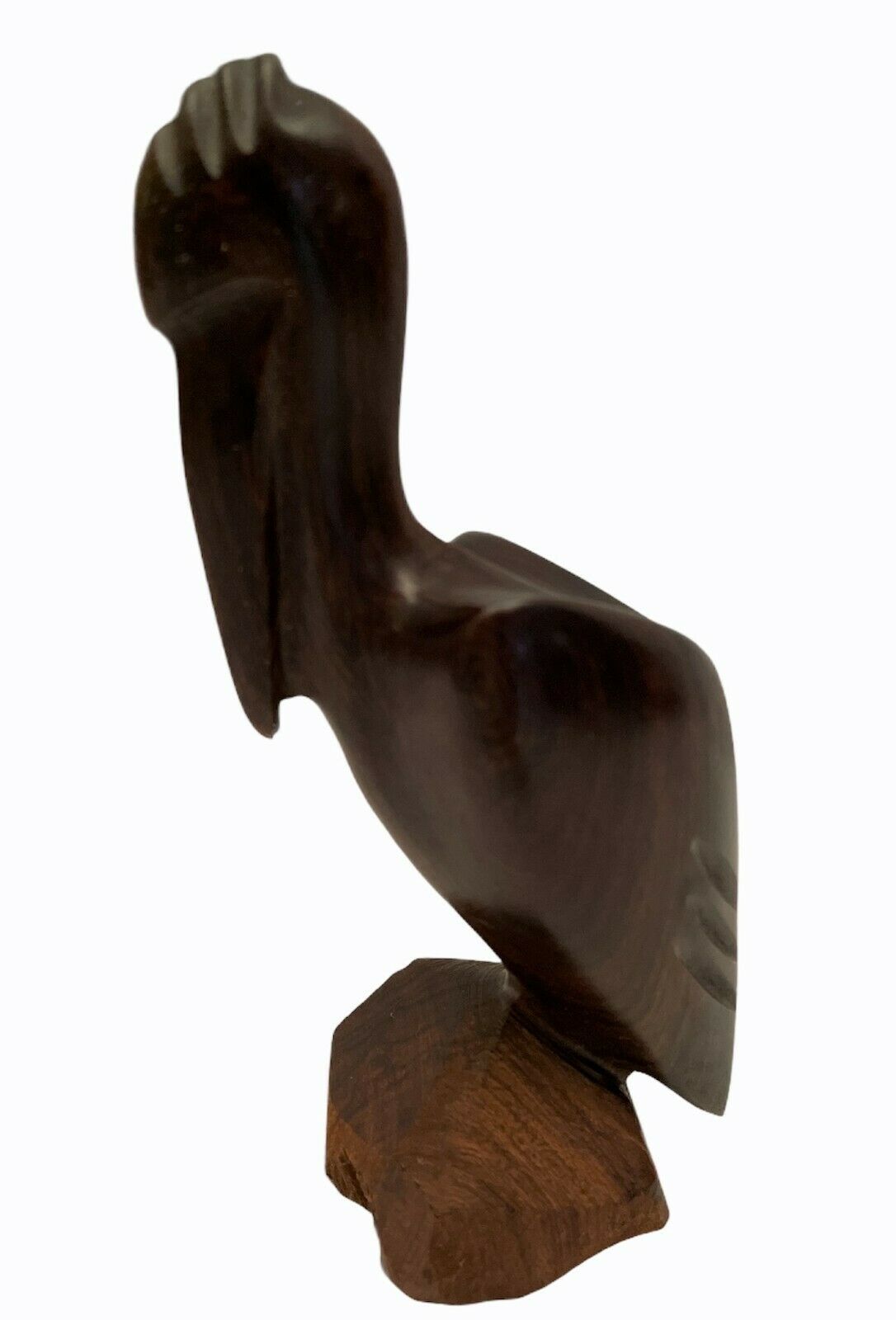 Vintage Joba Hand Carved Ironwood Wood Pelican 6" From Mexico Iron Wood