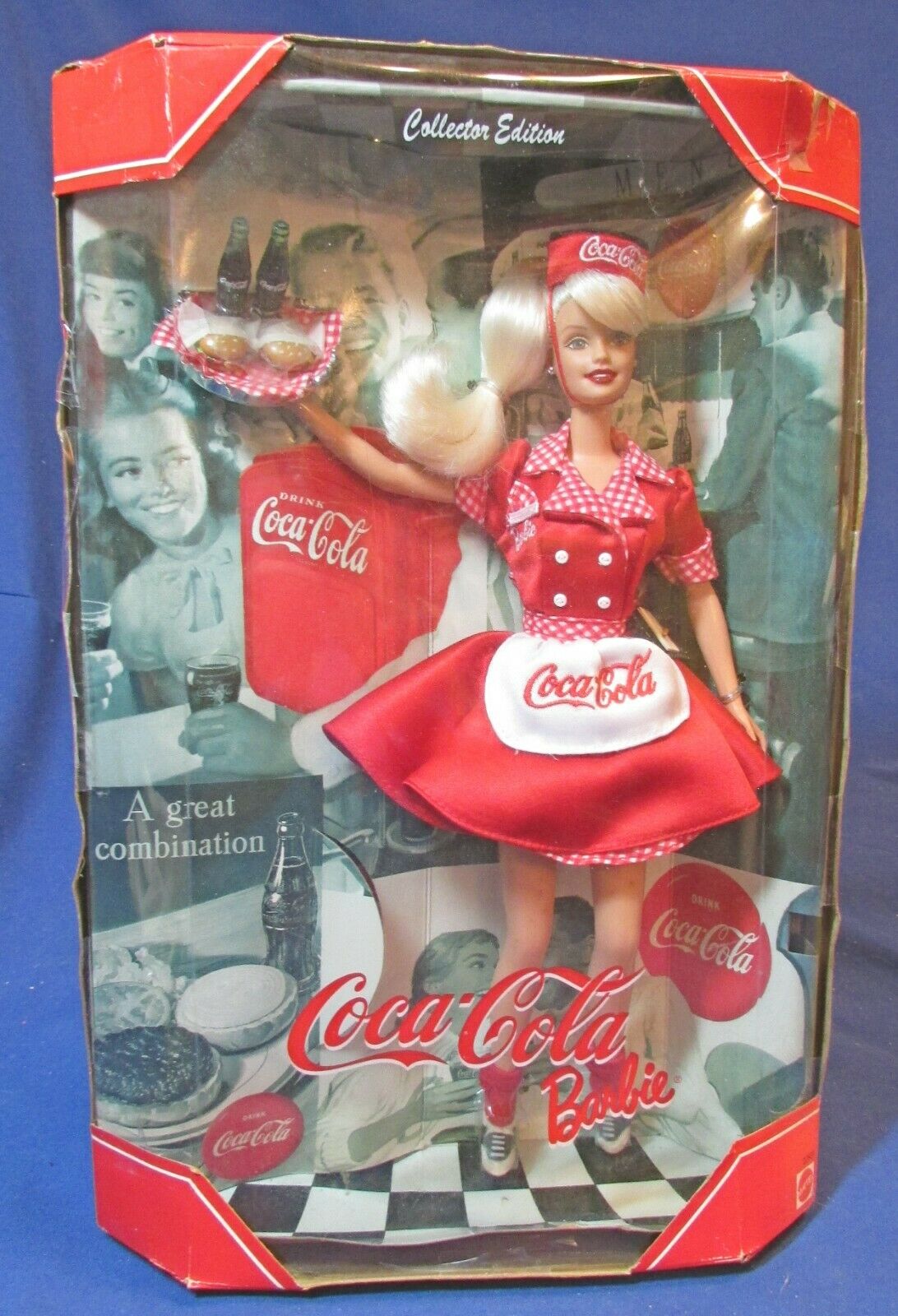 1999 Coca-cola Barbie Car Hop Doll – 1st In Series, Nrfb – Collector Edition