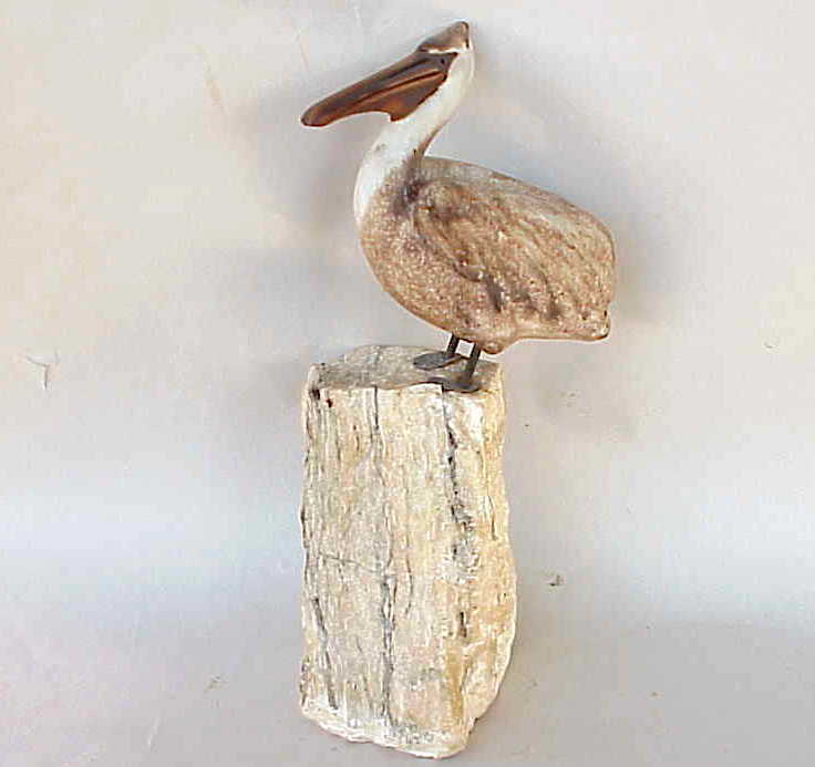 Vintage Le Cadeau Seaport Village Pelican Bird On A Rock