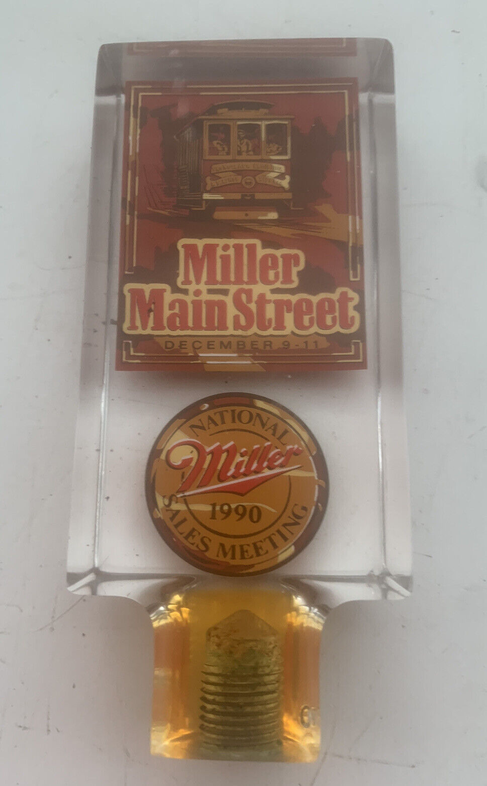 1990 Miller Beer Tap From San Fransico National Sales Meeting