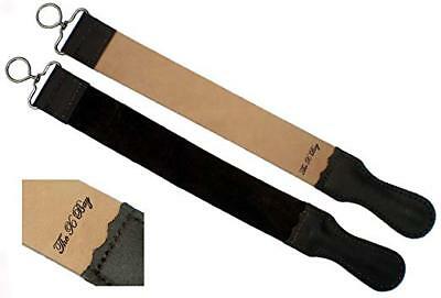Two Pack Professional Barber Leather Strop Straight Razor Sharpening Shave Strap