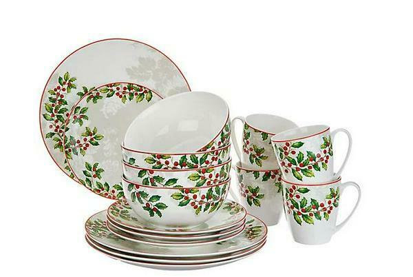 Lenox Holly Knoll Porcelain Dinner Set & Gift Box -set Of 16