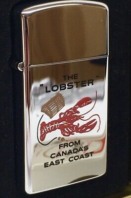 New Unfired Vtg 1975 Lobster - Canada's East Coast Seafood Zippo Lighter  W/ Box