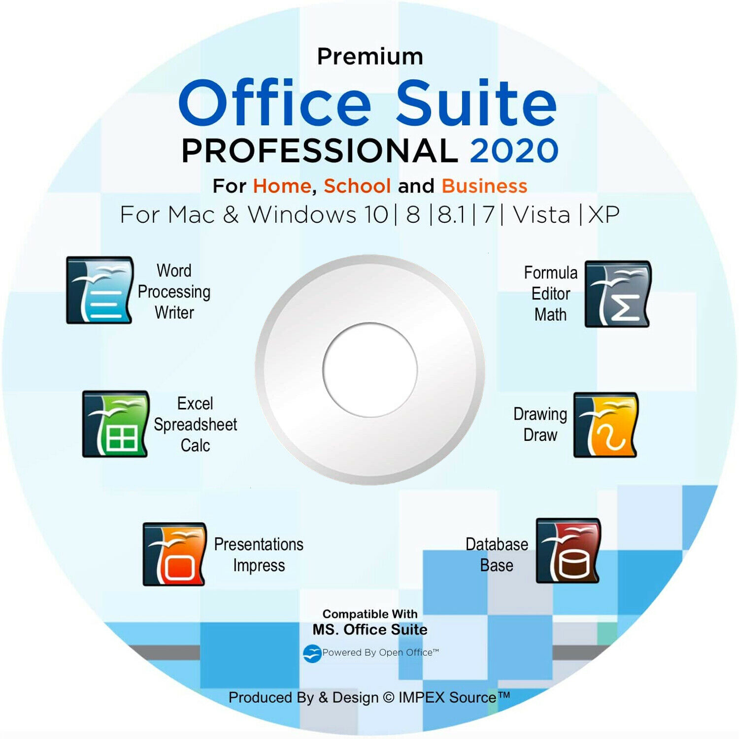 Office Suite 2020 Cd Dvd Compatible With Microsoft® Word® Excel® For Windows Mac
