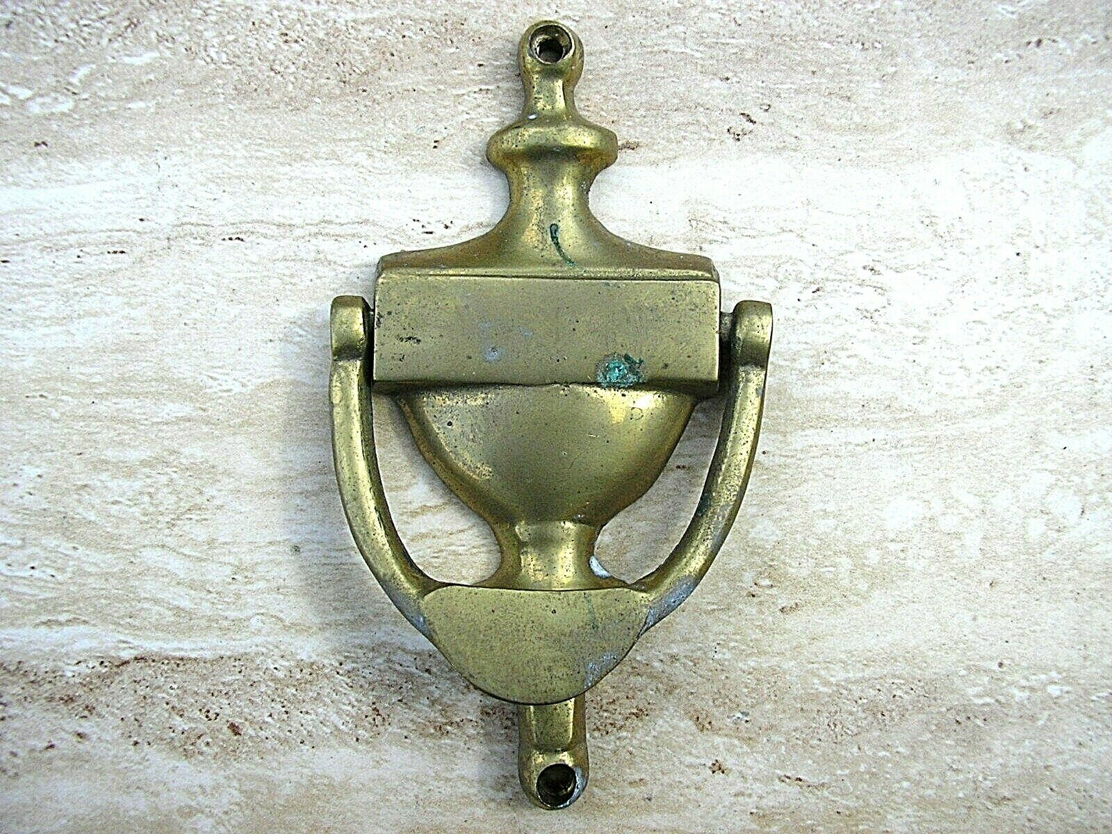6" Door Knocker Victorian Urn Style Brass Front Door Knocker Name Plate