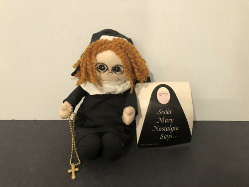 Sister Mary Nostalgia Nun Cloth Doll 2000 Abbey Press W/tag Cross Rosary Nwt