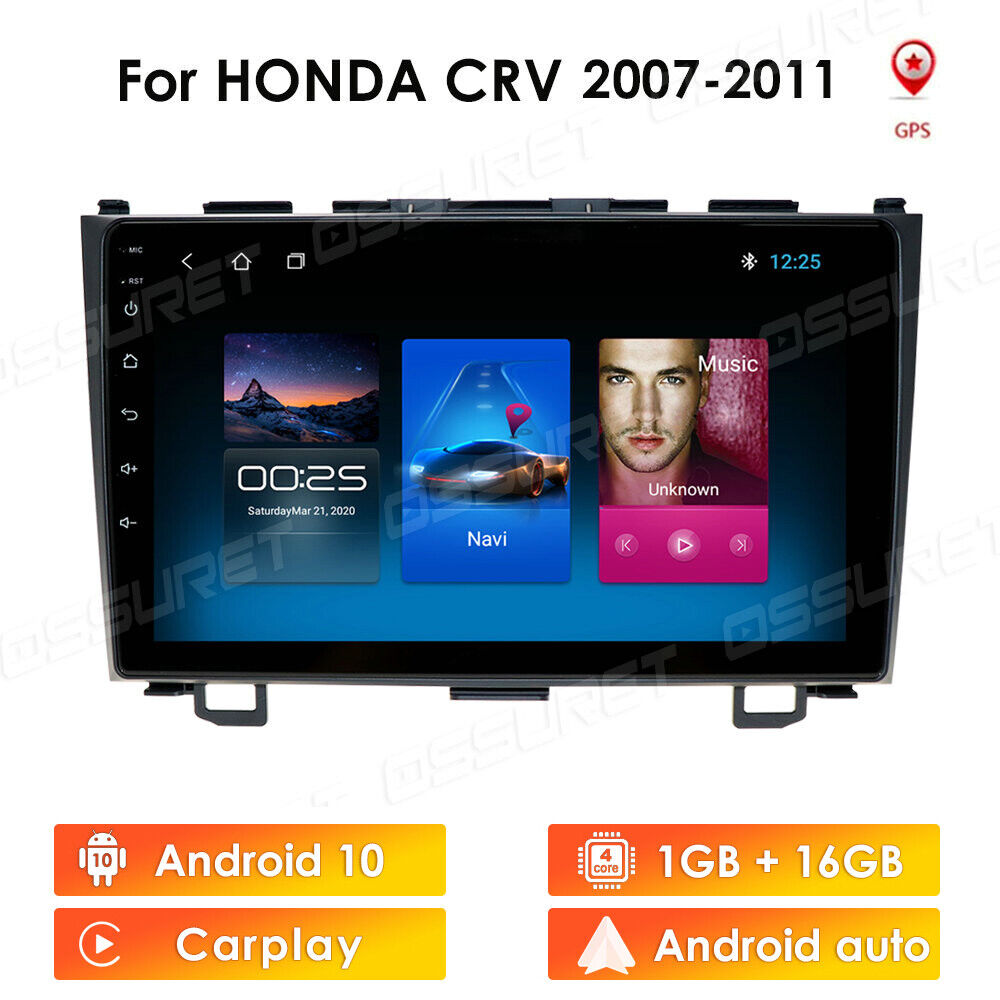 For Honda Crv 2007-2011 9" Android 11 Car Stereo Radio Gps Navi Wifi Carplay Swc