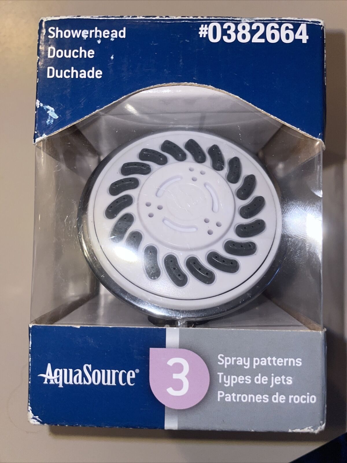 New Aquasource Showerhead With 3 Spray Patterns