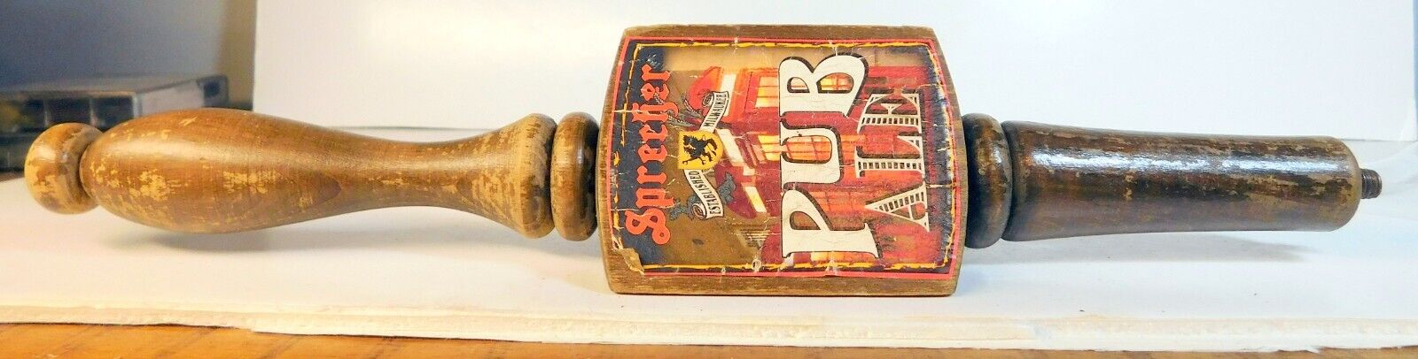 Sprecher Pub Ale Wooden Tap Handle 13" Tall 3 Faced Milwaukee Wisconsin