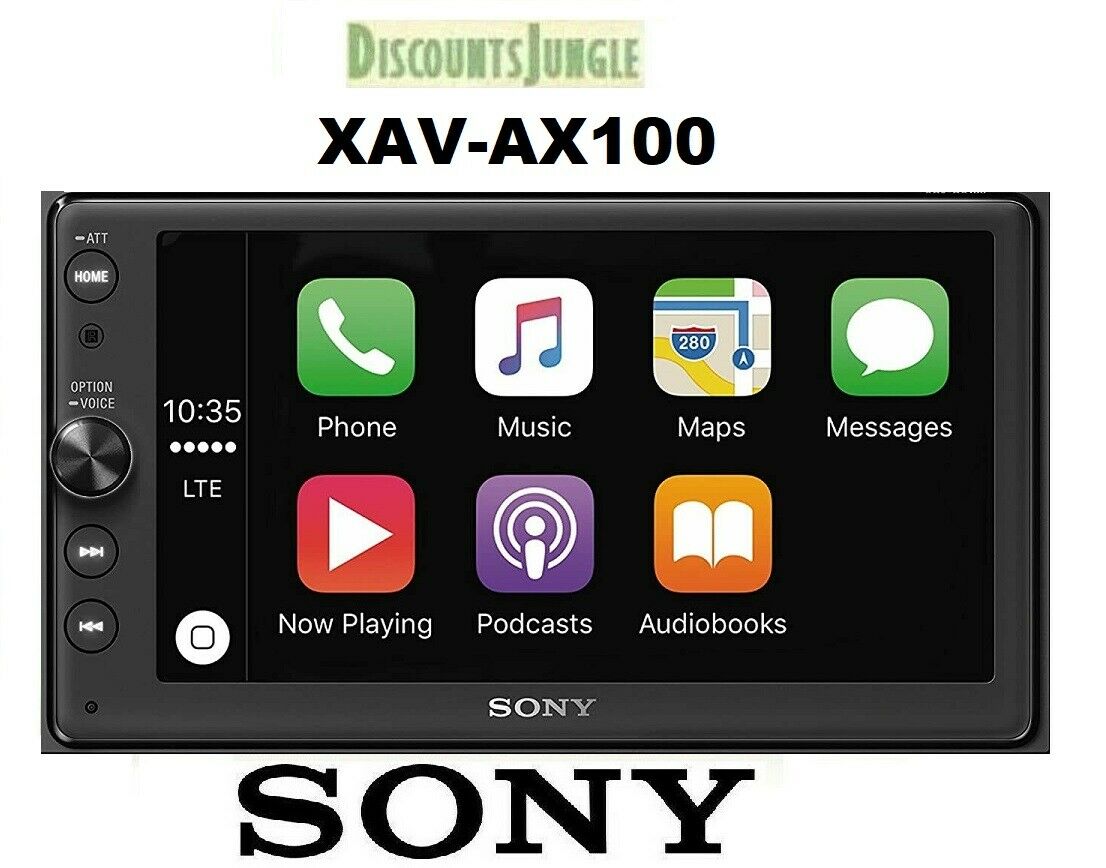 Sony Xav-ax100 6.4" Media Receiver W/bluetooth Usb Playback Apple Car Play