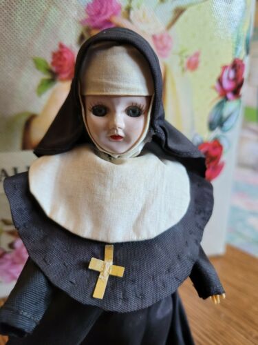 Small Vintage Antique Nun Doll Black Habit
