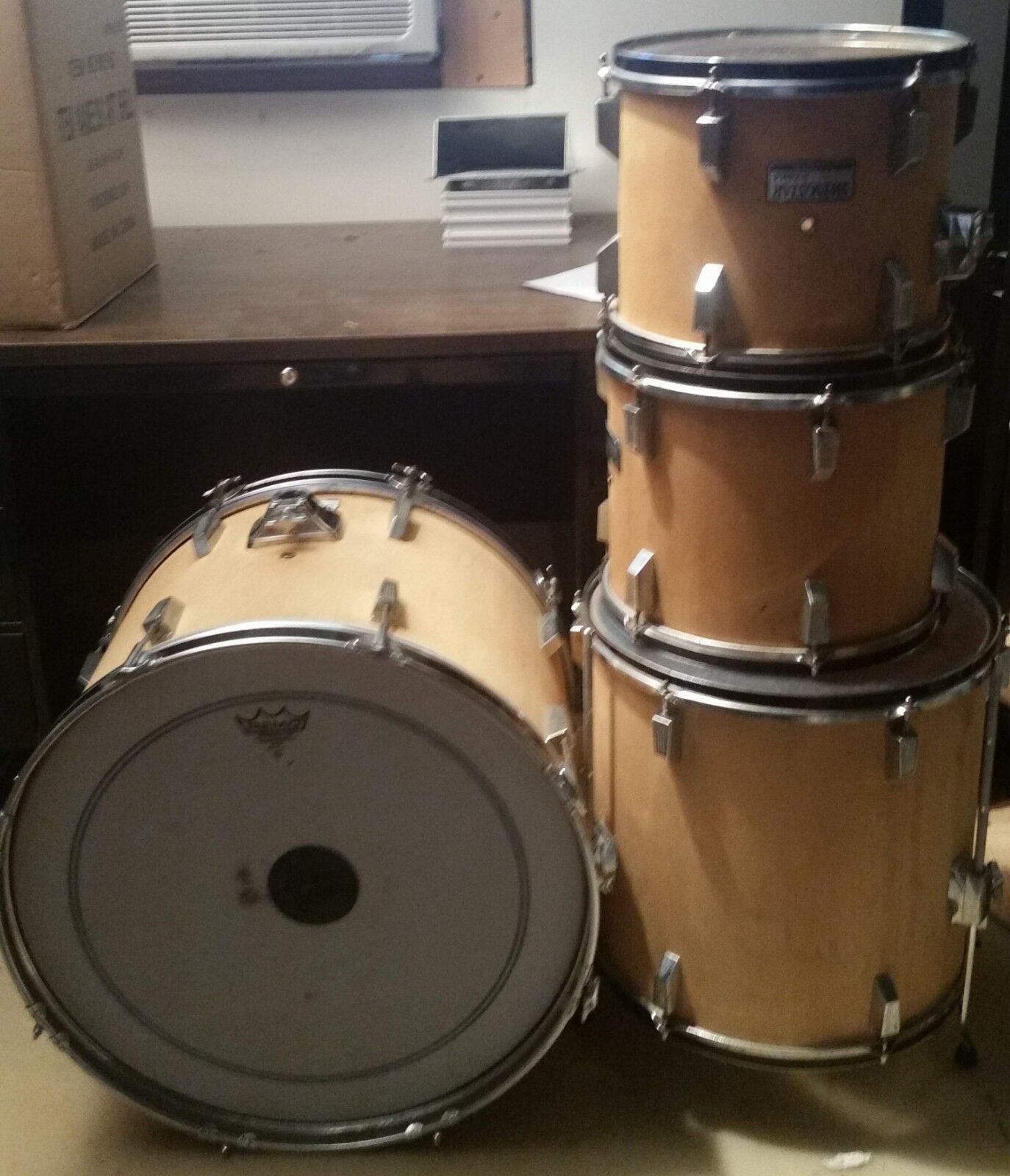 4 Tama Swingstar Drums Unfinished Maple As Is