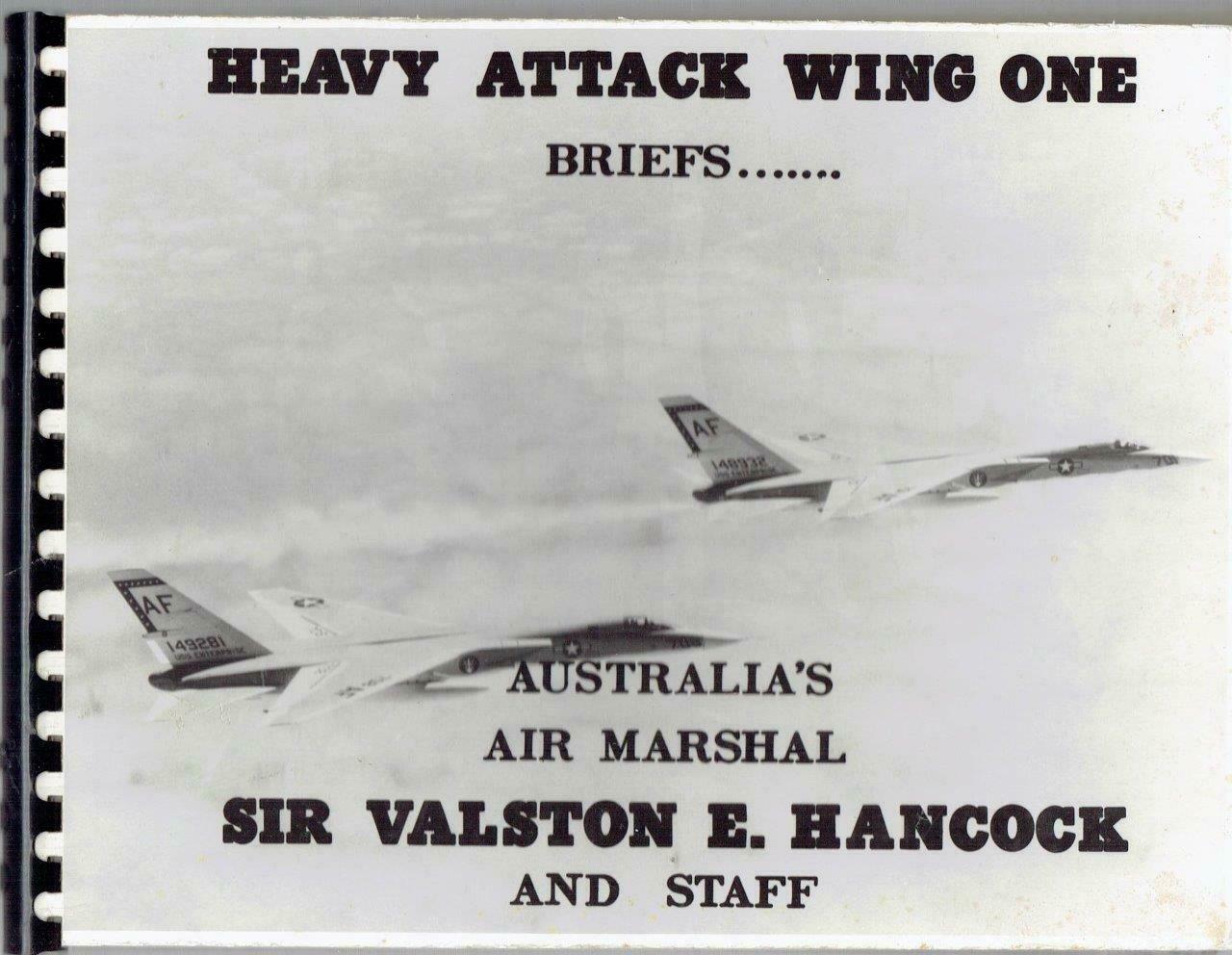 Australia Air Marshall Sir Valston Hancock & Staff Photo Bk Heavy Attack Wing 1
