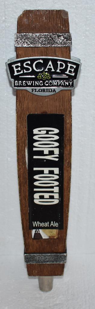 Escape Brewing Company Goofy Footed Wheat Ale Tap Handle For Bar, Man Cave ~410