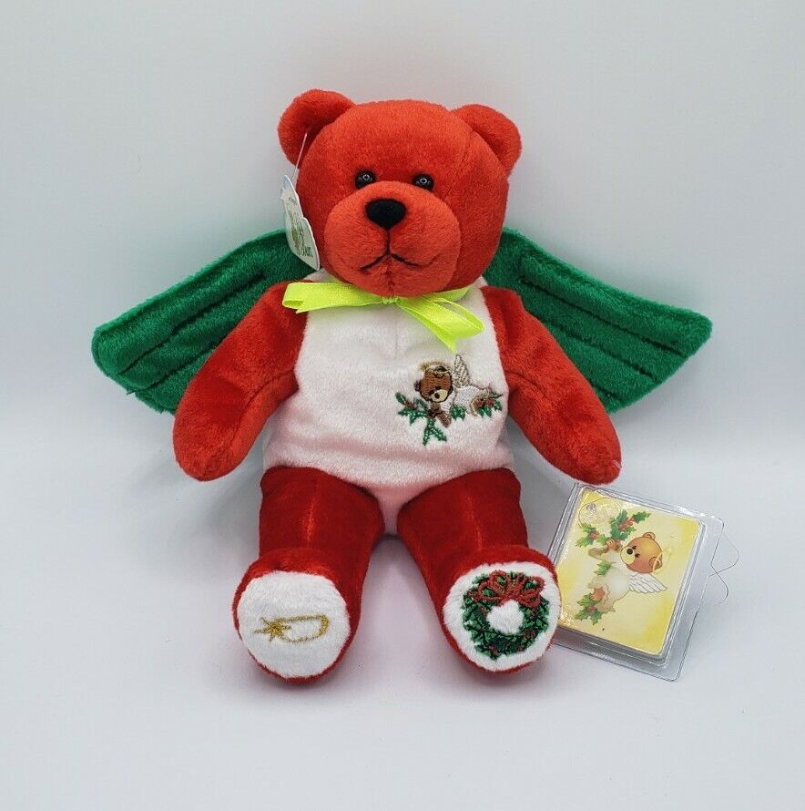 Vintage 2001 Holy Bear The Christmas Holy Angel Bear 9" Beanbag Plush With Tags