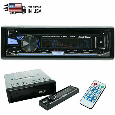 Soundxtreme Single Din Bluetooth Am Fm Usb Aux Sd Cd Player Car Radio Receiver