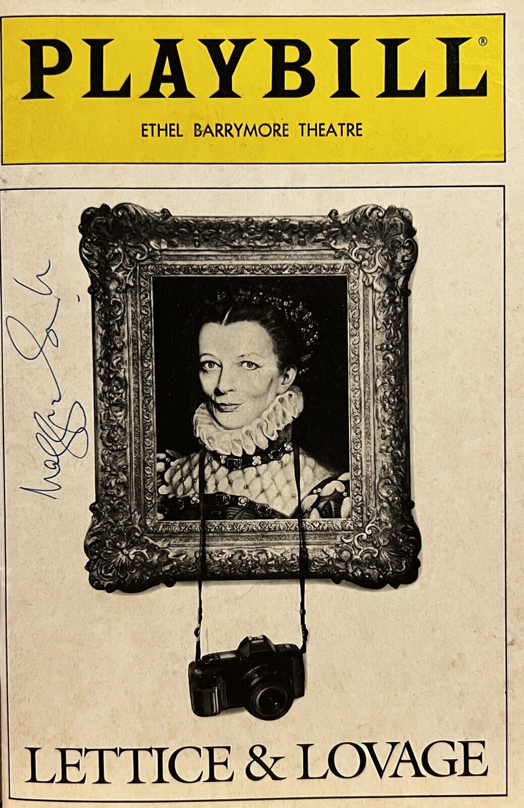 Maggie Smith Signed Lettice & Lovage Broadway Playbill Rare!