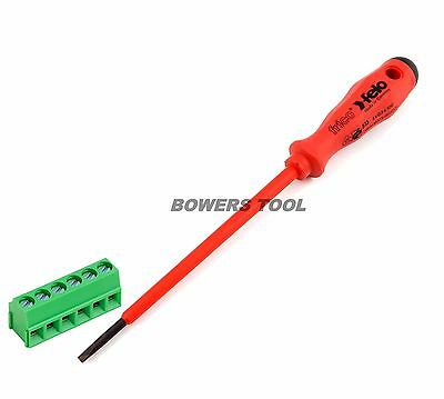 Felo Insulated 500 Series 1/8in. Flat Terminal Block Screwdriver Made In Germany