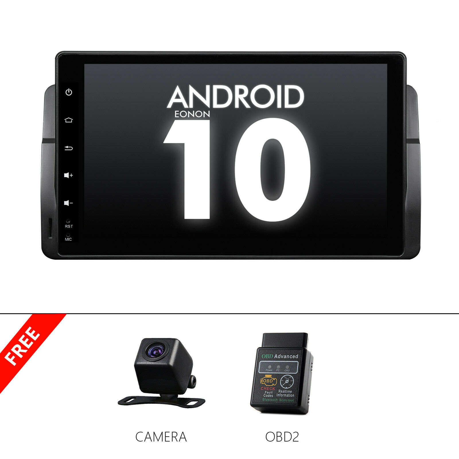 Obd+cam+for Bmw E46 M3 9"android10 Car Stereo Gps Navigator 4g Bluetooth Carplay