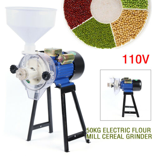 Electric Grinder Feed Mill Wet Grinder With Funnel Rice Corn Grain Coffee 2200w