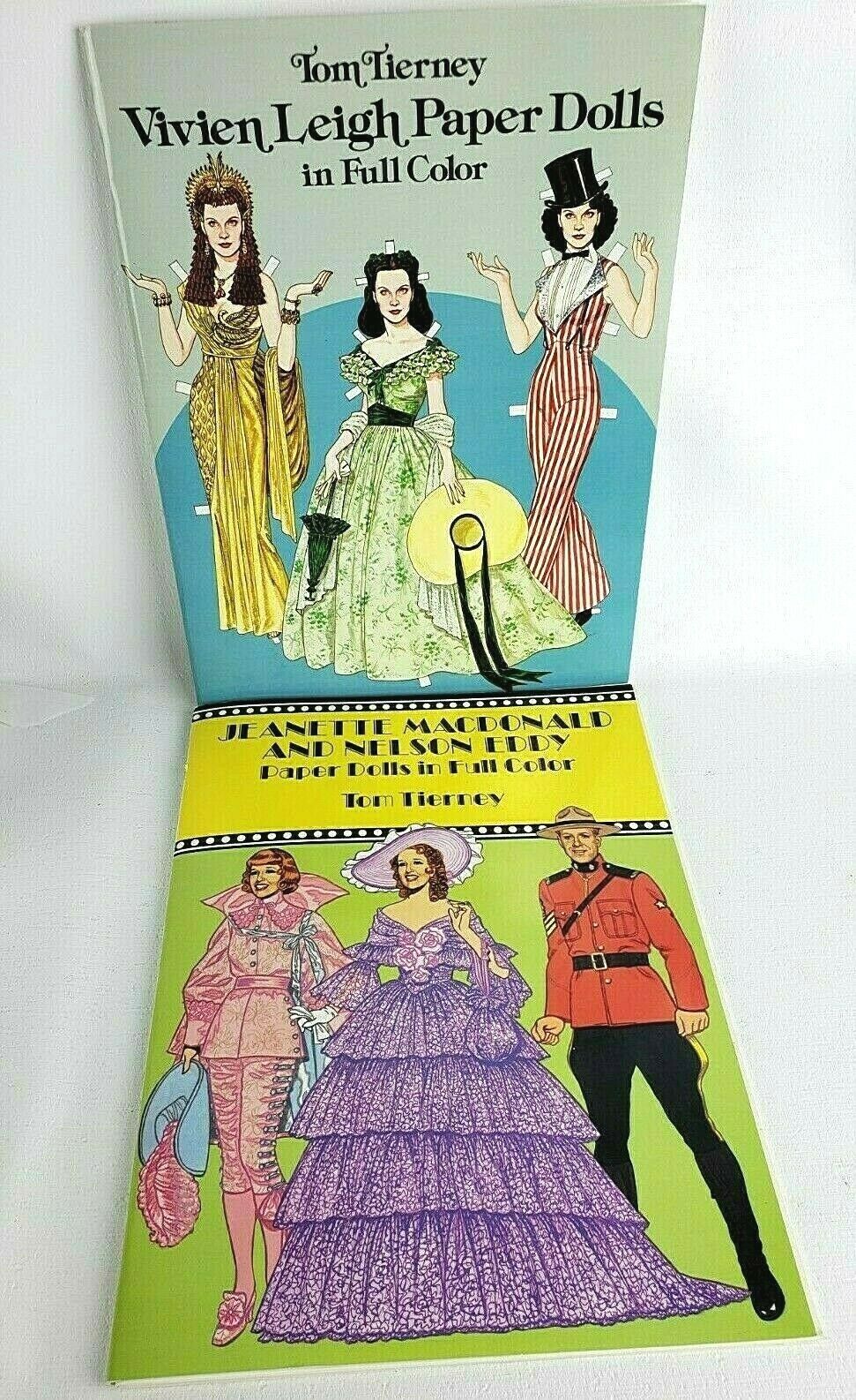 Tom Tierney Vivien Leigh And Jeanette Macdonald/nelson Eddy Paper Doll Books