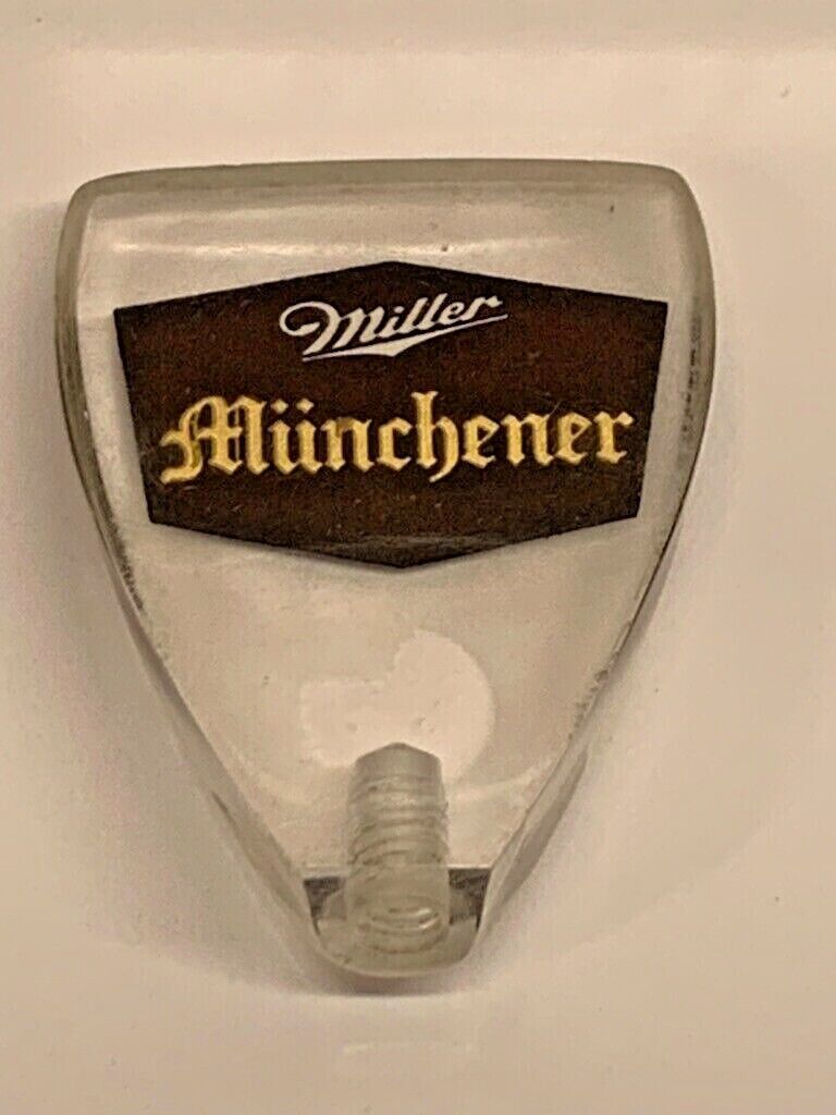 Vintage Miller Munchener Dark Beer Lucite Tap Handle Rare