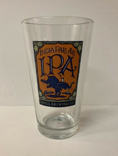 Vtg India Pale Ale Ipa Odell Brewing Co Mug Elephant Bar Ware Pint Glass 16 Oz