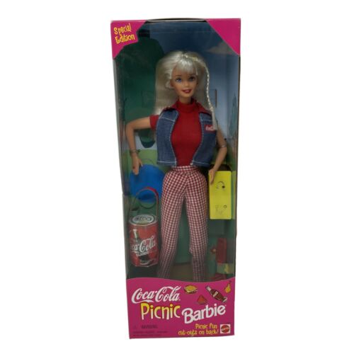 Coca-cola Picnic Barbie Brand  Doll Mattel Special Edition 1997 Collectible
