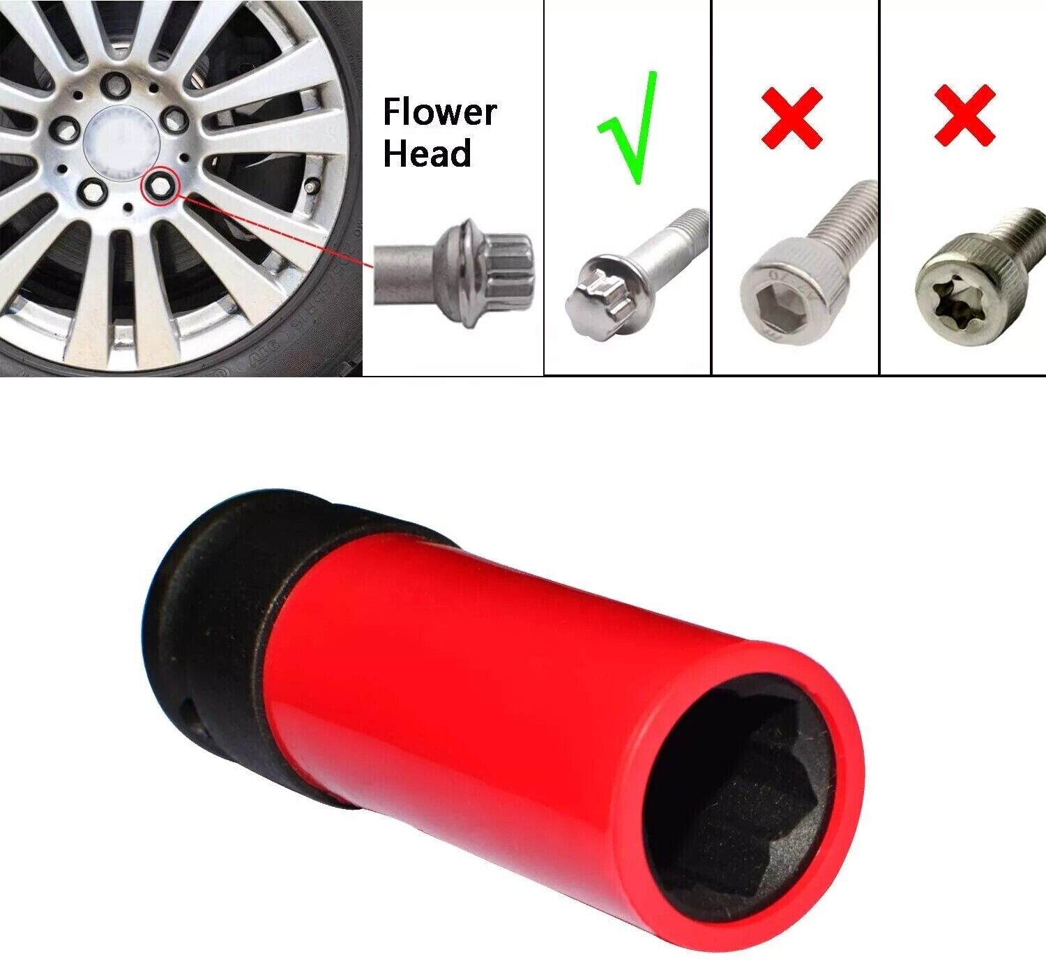 21mm Wheel Lock Nut Removal Impact Socket Flower Lug Bolt Nut For Hyundai Kia Us