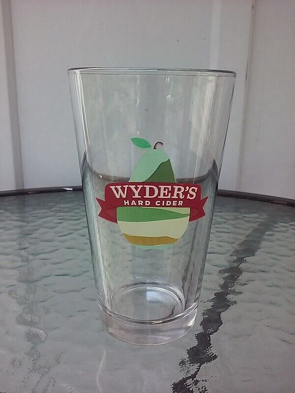 Wyders Dry Pear Hard Cider 16 Oz Beer Pint Drink Glass Middlebury Vt