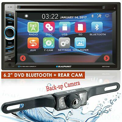 Blaupunkt Car 2 Din 6.2" Touchscreen Dvd Bluetooth Seattle 660 + Rear Cam Xv95bk