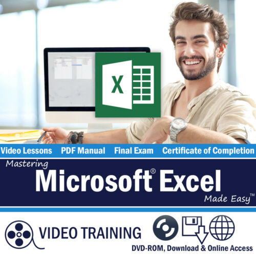 Learn Microsoft Excel 2016 & 2013 Training Tutorial Dvd-rom Course 10 Hours