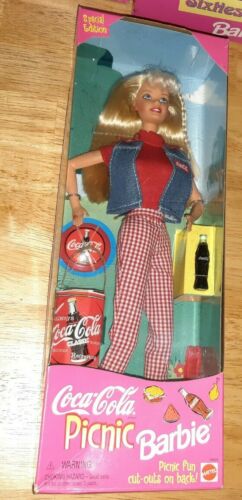 1997 Coca-cola Picnic Blonde Barbie Doll  Special Edition #19626  Nib
