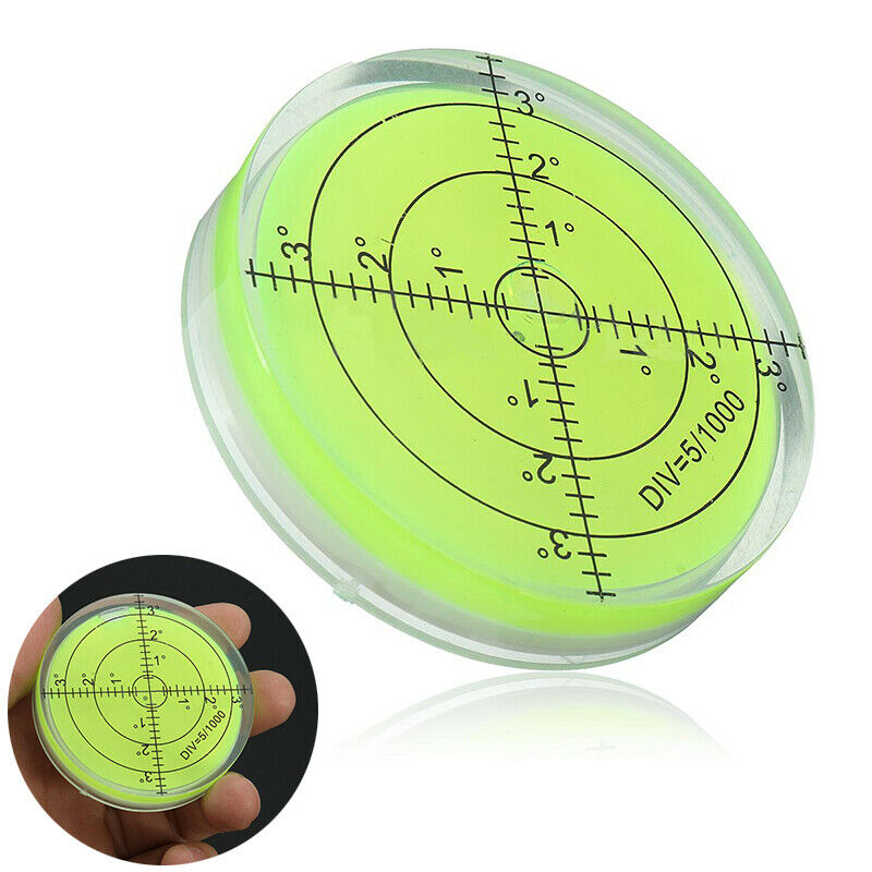 60x12mm Precision Green Disc Round Circular Bubble Spirit Level Measuring Tool