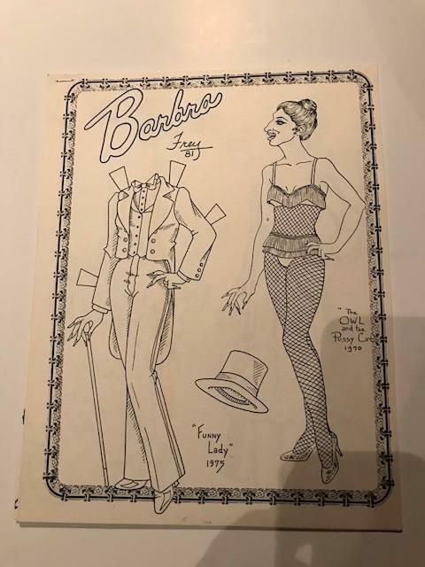 Barbra Streisand Paper Doll Collection-black & White By Frey 1981