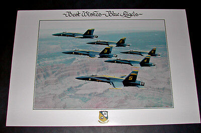 Blue Angels F-18 Hornet Us Navy Flight Demonstration Team Photo Poster Print