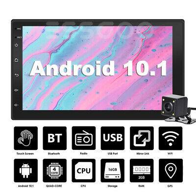 7" Android 10 Car Stereo Gps Navigation Radio Player Double Din Wifi Usb Camera