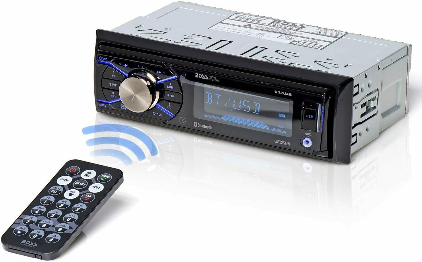 Boss 632uab Single 1 Din Bluetooth Mp3/usb/sd Am/fm Car Stereo Detachable Face